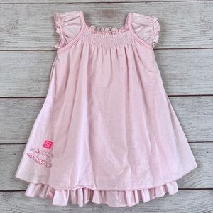 Naartjie baby girl cotton dress 12-18 mos light pink layered spring party